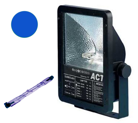 ACT, Architekturstrahler, Asymmetrisch, blau 150 Watt